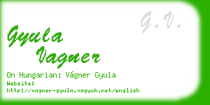 gyula vagner business card